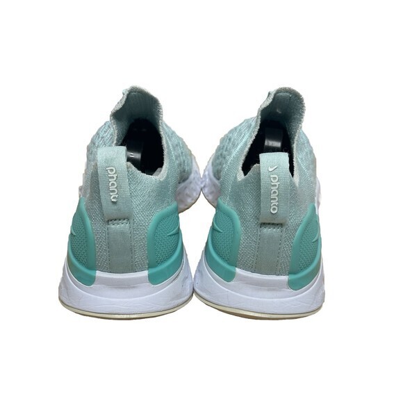 Nike Womens React Phantom Run Flyknit Green Sneakers Sz 6 Running - Picture 4 of 6